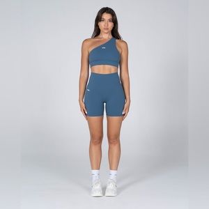 Stax Blue Biker Shorts